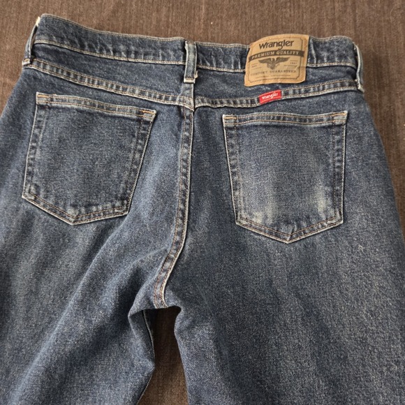 Wrangler 1096FXVMF Blue Denim Jeans Men's Regular Straight  Leg Fit Size 31x30 - Picture 4 of 5